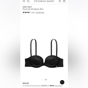 New So Obsessed push up strapless bra